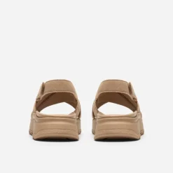 Clarks Damen Dashlite Wish Knöchel Riemen Sandalen Beige Suede