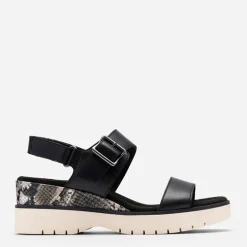Clarks Damen Diaz Rosen Sandalen Black Combi