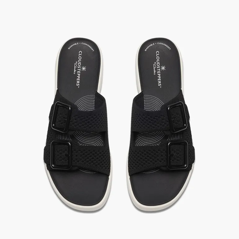 Clarks Damen Drift Faye Sandalen Schwarz