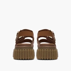 Clarks Damen Evamar Riemen Sandalen Tan Leather