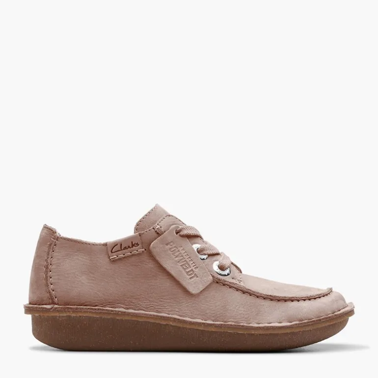 Clarks Damen Lustige Traum Schnürschuhe Light Pink Suede