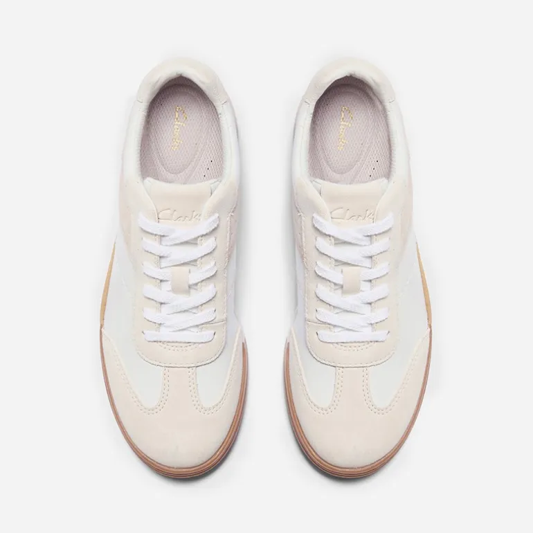 Clarks Damen Mayhill Walk Turnschuhe White Combi