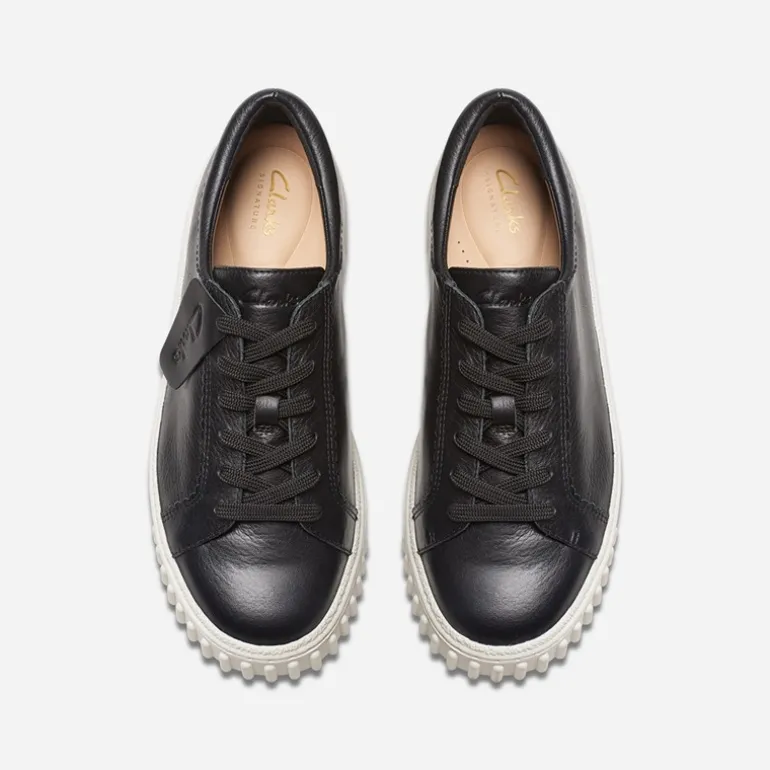 Clarks Damen Mayhill Walk Turnschuhe Black Leather