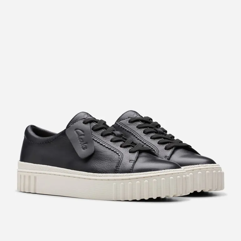 Clarks Damen Mayhill Walk Turnschuhe Black Leather