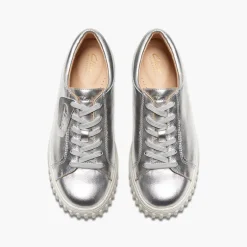 Clarks Damen Mayhill Walk Turnschuhe Silver Metallic