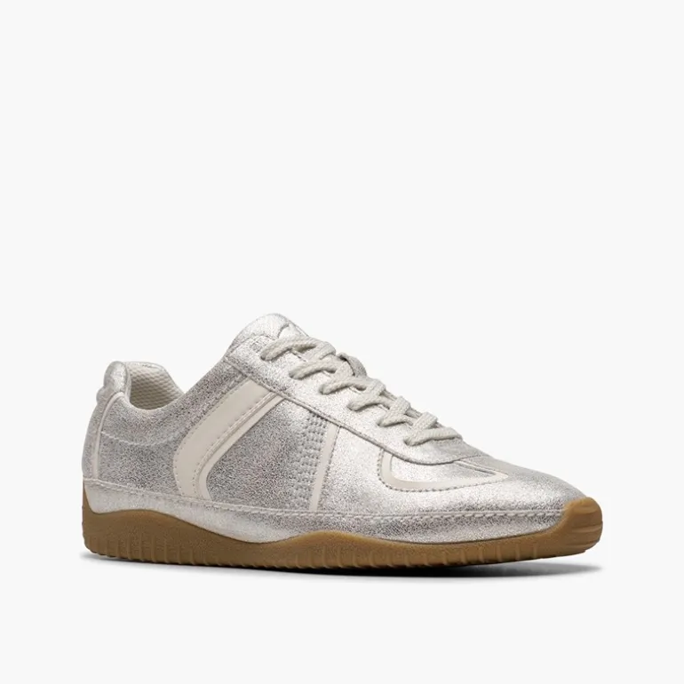 Clarks Damen Meridor Low Profile Turnschuhe Metallic Combi