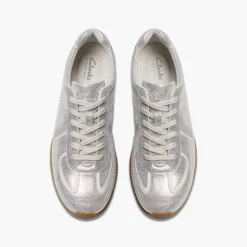 Clarks Damen Meridor Low Profile Turnschuhe Metallic Combi