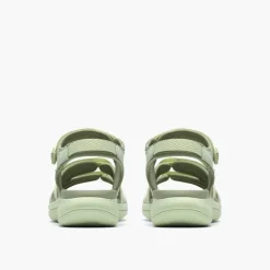 Clarks Damen Mira Madi Sandalen Light Olive Combi