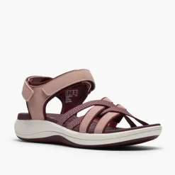 Clarks Damen Mira Shore Sandalen Maroon