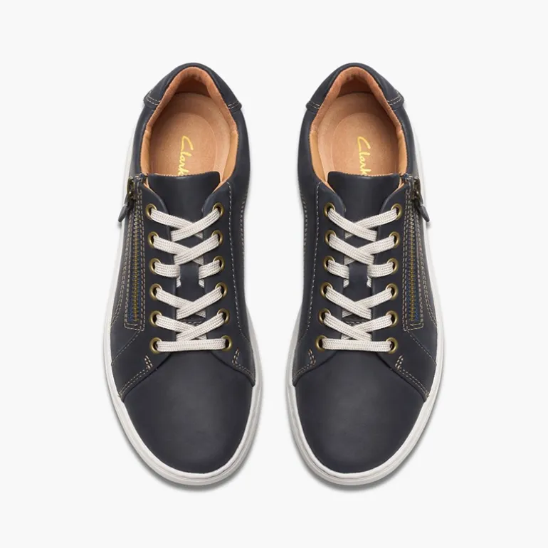 Clarks Damen Nalle Turnschuhe Navy Nubuck