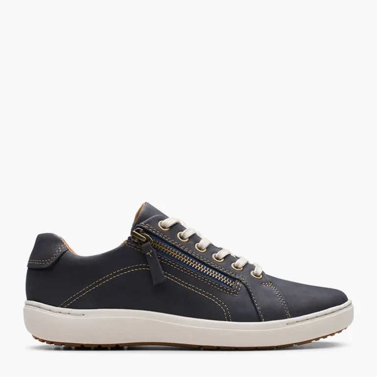 Clarks Damen Nalle Turnschuhe Navy Nubuck