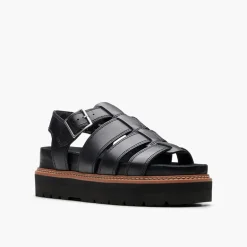 Clarks Damen Orianna Twist D-Fit Sandalen Schwarz