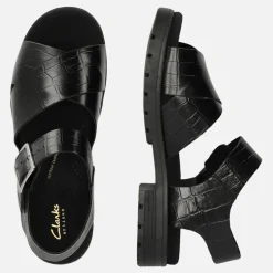 Clarks Damen Premium Orinoco Cross Sandalen Black Interest