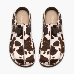 Clarks Damen Solsbury Mulesandalen Cow Print