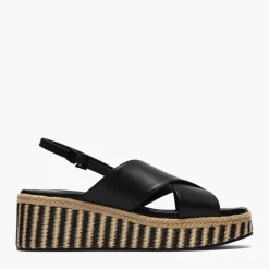 Clarks Damen Tessiah Kreuz Riemen Sandalen Black Interest