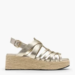 Clarks Damen Tessiah Riemen Sandalen Gold Leather
