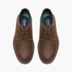 Clarks Herren Burchill Derby Schuhe Beeswax Leather