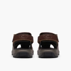 Clarks Herren Guideview Cove Fischer Sandalen Dark Brown Leather