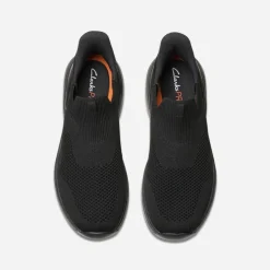 Clarks Herren Pro Free Strick Turnschuhe Black Knit
