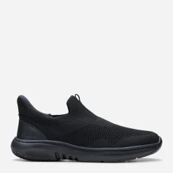 Clarks Herren Pro Free Strick Turnschuhe Black Knit