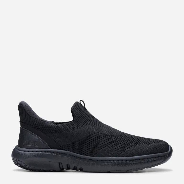 Clarks Herren Pro Free Strick Turnschuhe Black Knit