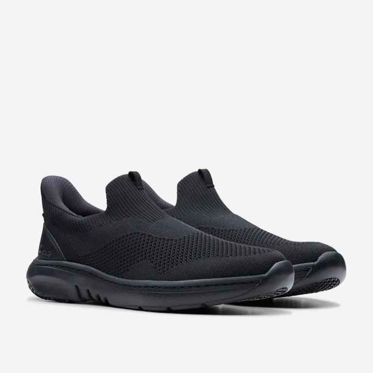 Clarks Herren Pro Free Strick Turnschuhe Black Knit