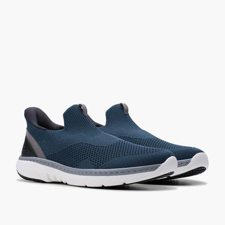 Clarks Herren Pro Free Strick Turnschuhe Navy Knit