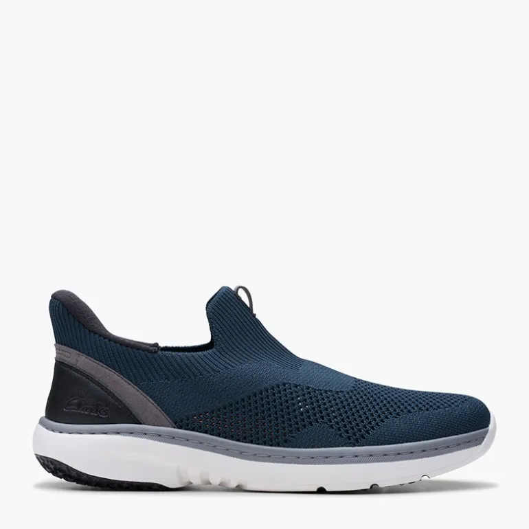 Clarks Herren Pro Free Strick Turnschuhe Navy Knit
