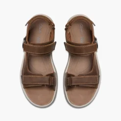 Clarks Herren Saltway Edge Sandalen Light Tan Leather
