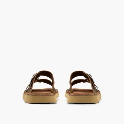 Clarks Herren Solsbury Sandalen mit zwei Riemen Beeswax Leather