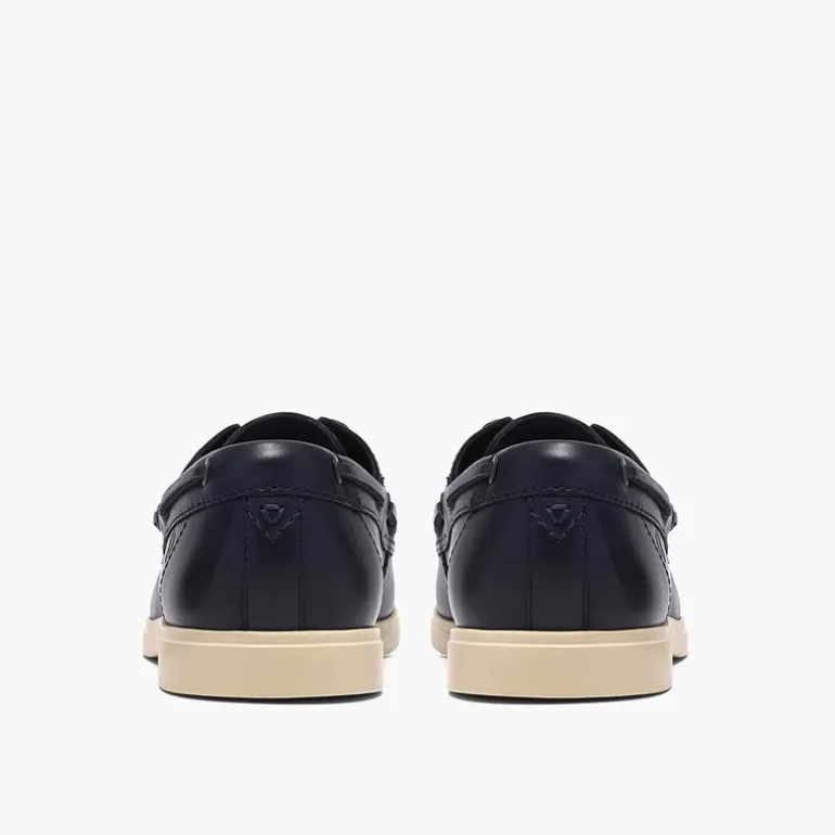 Clarks Herren Torford Boot Schuhe Navy Leather