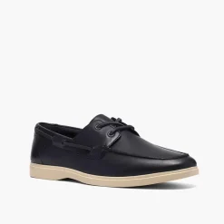 Clarks Herren Torford Boot Schuhe Navy Leather