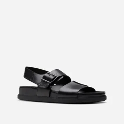 Clarks Herren Torford Knöchel Riemen Sandalen Black Leather