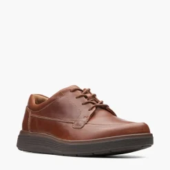 Clarks Herren Un Abode Ease Schuhe Dark Tan Leather