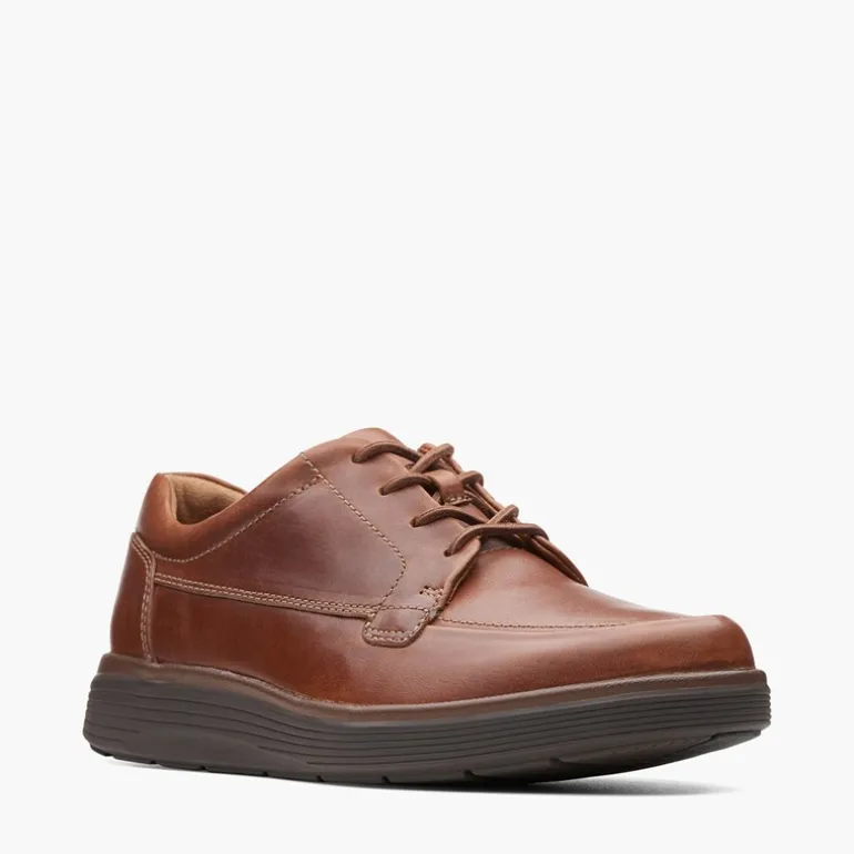 Clarks Herren Un Abode Ease Schuhe Dark Tan Leather