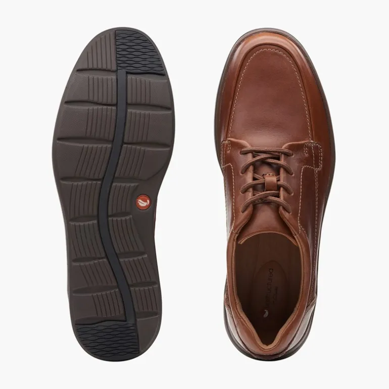 Clarks Herren Un Abode Ease Schuhe Dark Tan Leather