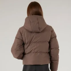 Closure London Damen Storm Manschette Kurze Steppjacke Kaffee