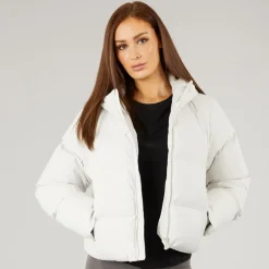 Closure London Damen Storm Manschette Kurze Steppjacke Stein