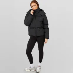 Closure London Damen verstellbarer Bund Daunenjacke Schwarz