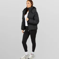 Closure London Damen verstellbarer Bund Daunenjacke Schwarz
