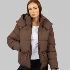 Closure London Damen verstellbarer Bund Puffer Kaffee