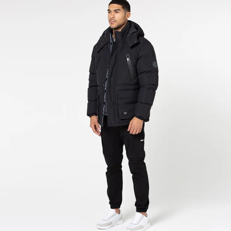 Closure London Herren Langarm Expedition Jacke Schwarz