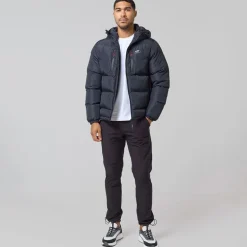Closure London Herren Tech Logo Puffer Jacke Schwarz