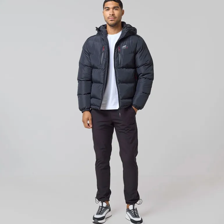 Closure London Herren Tech Logo Puffer Jacke Schwarz