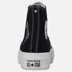 Converse Damen Chuck Taylor All Star Lift Platform Embroidered Crystals Hi-Tops Schwarz