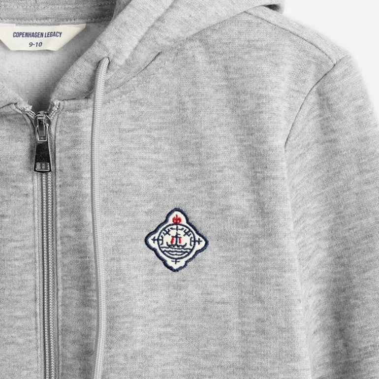 Copenhagen Legacy Junge Reißverschluss Hoodie Grey Melange