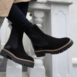 Copenhagen Shoes Damen Herbst 21 Wildleder Stiefel 001 Schwarz