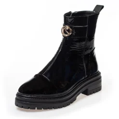 Copenhagen Shoes Damen Lady Boss Lackstiefel 038 Schwarz Lack