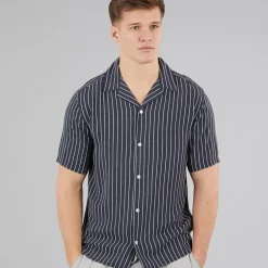 C.R.C. Herren Beeren Hemd Black Stripe