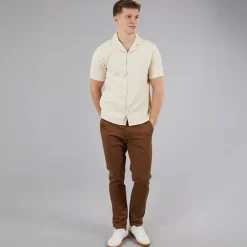 C.R.C. Herren Beerenstruktur Hemd Off White Offwhite